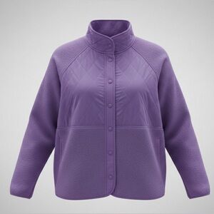 GapFit Women's Fleece Sherpa Purple Jacket NWT